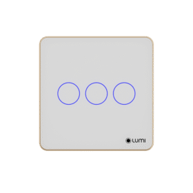 Công tắc cảm ứng Luto kính phẳng, viền thẳng – 3 nút | Vuông
