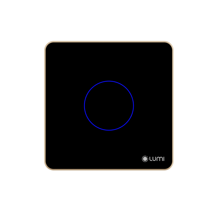 Công tắc cảm ứng Luto kính phẳng, viền thẳng – 1 nút | Chữ Nhật